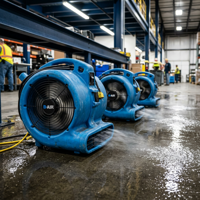 Industrial Air Movers in action